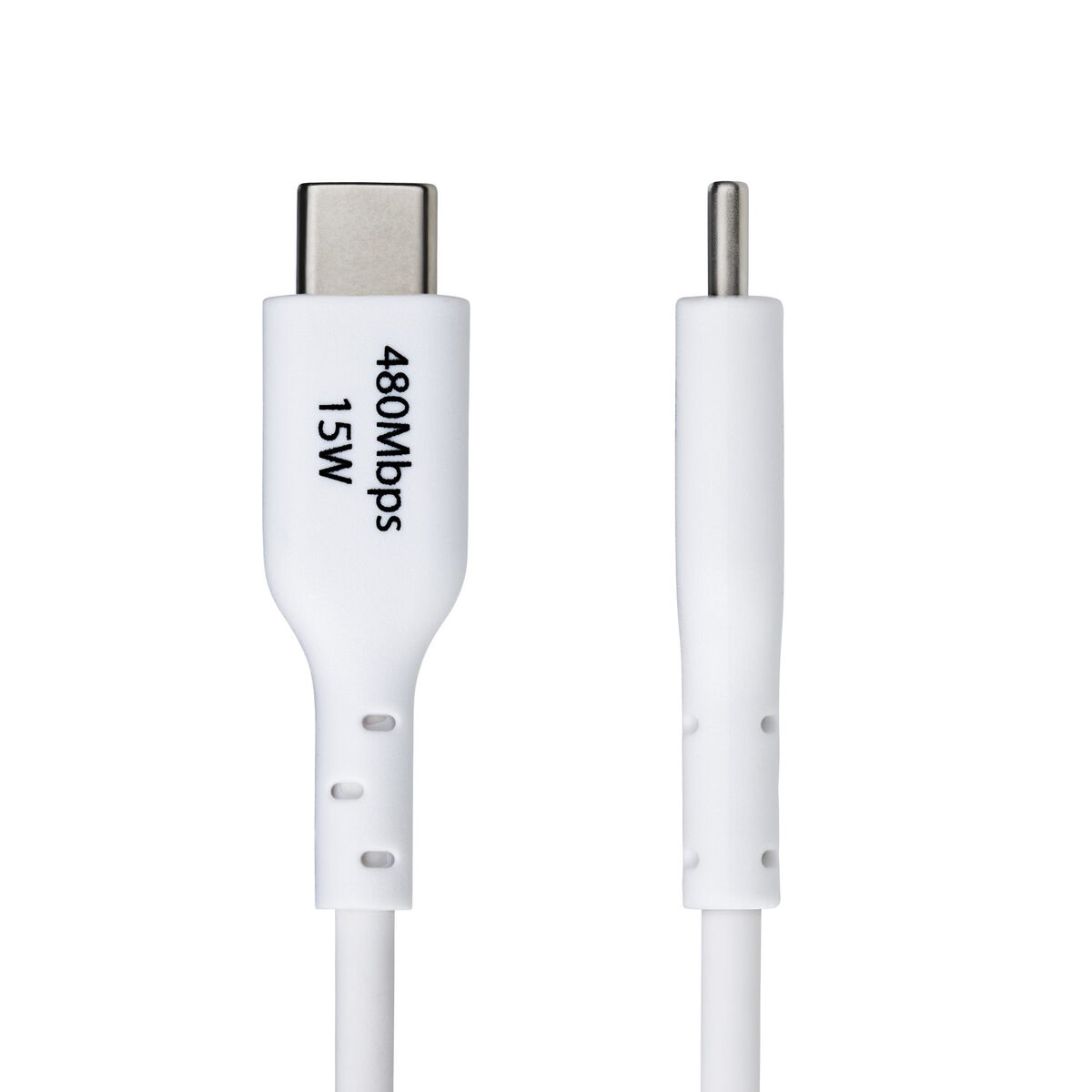 USB kabel Startech USB2AC1MNCWHE Bílý 1 m